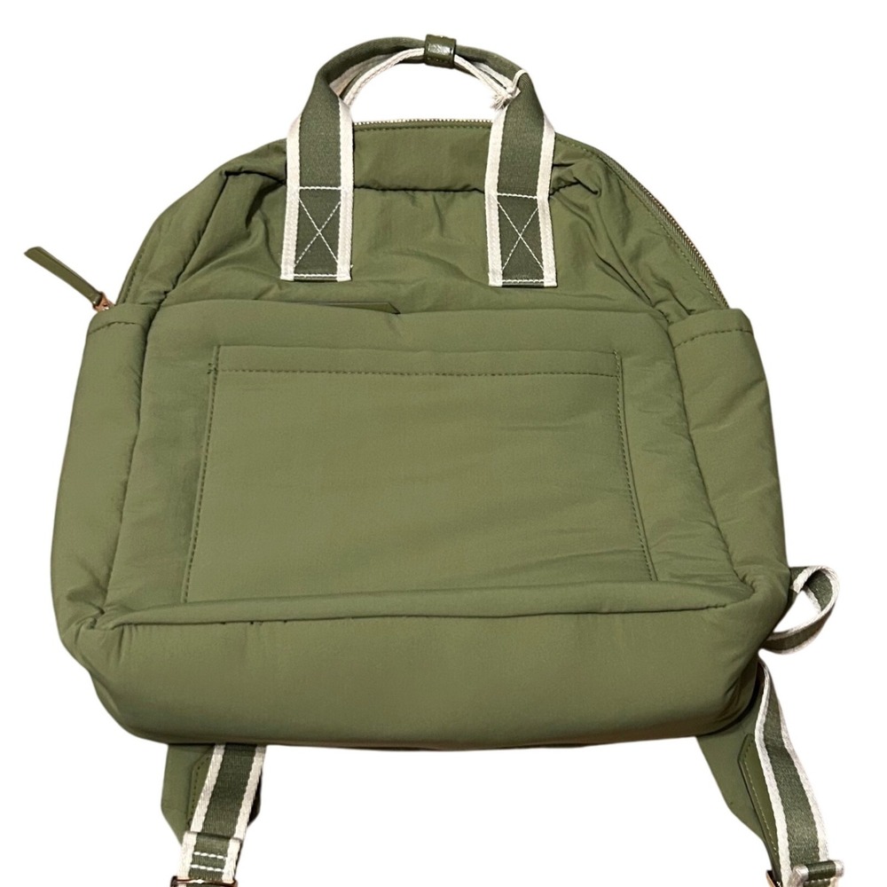 Universal Thread Backpack Green Nylon Padded Front Pocket Adjustable Straps‎